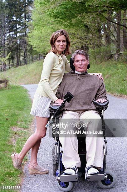 Rendezvous With Christopher Reeve. Aux États-Unis, près de New-York, en avril 1998, Christopher REEVE, en famille dans leur villa de BEDFORD. Dans le...