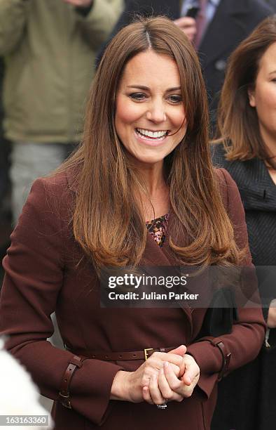 Catherine, Duchess of Cambridge visits The National Fishing Heritage Centre during her official visit to Grimsby on March 5, 2013 in Grimsby, England.