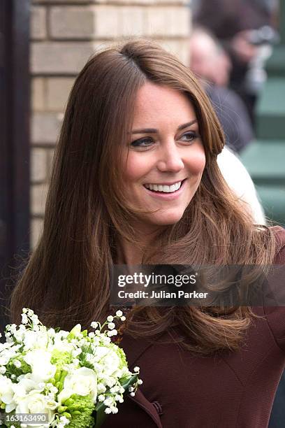 Catherine, Duchess of Cambridge visits The National Fishing Heritage Centre during her official visit to Grimsby on March 5, 2013 in Grimsby, England.