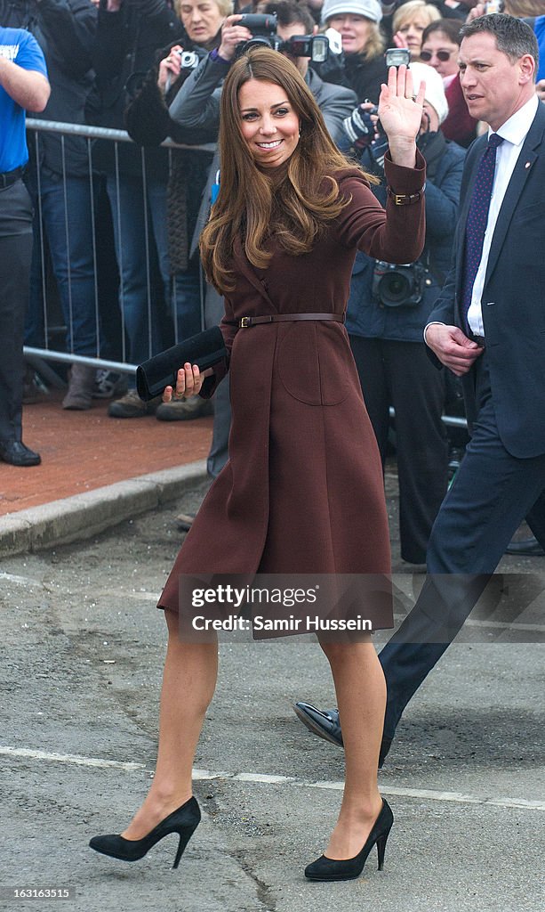 The Duchess Of Cambridge Makes An Official Visit To Grimsby