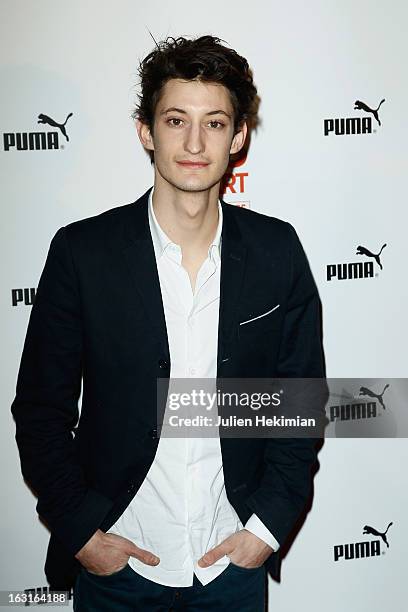 Pierre Niney attends '20 Ans D'Ecart' Premiere at Gaumont Capucines on March 5, 2013 in Paris, France.