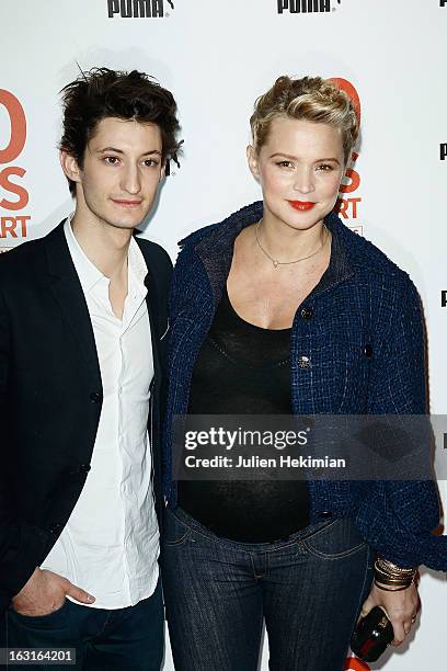 Virginie Efira and Pierre Niney attend '20 Ans D'Ecart' Premiere at Gaumont Capucines on March 5, 2013 in Paris, France.