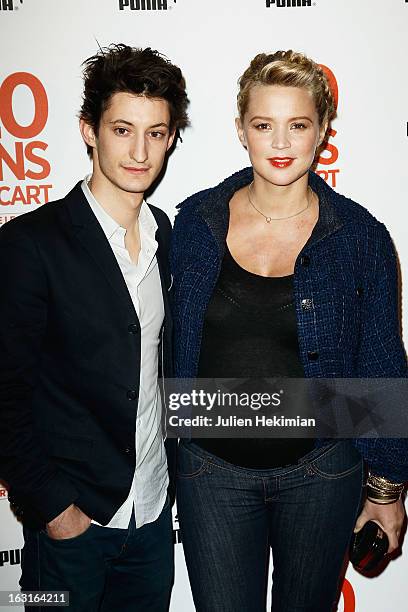 Virginie Efira and Pierre Niney attend '20 Ans D'Ecart' Premiere at Gaumont Capucines on March 5, 2013 in Paris, France.