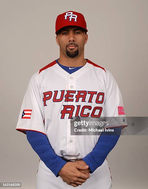 Romero of Team Puerto Rico poses for a headshot for the 2013 World Baseball Classic at the City of Palms Baseball Complex on Monday, March 4, 2013 in...