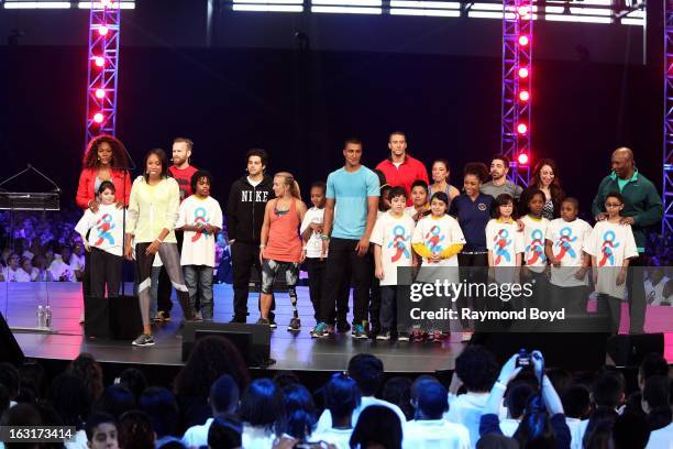 Athletes Serena Williams, Allyson Felix, Bob Harper, Paul Rodriguez, Sarah Reinertsen, Ashton Eaton, Colin Kaepernick, Dominique Dawes and Bo...