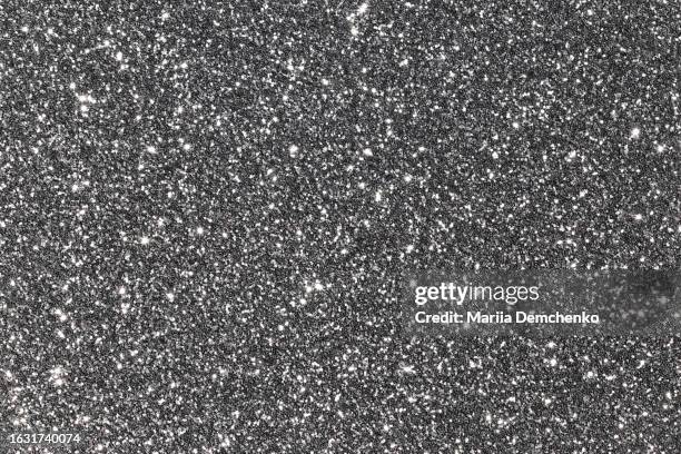 silver glitter background, abstract paper sheet texture - スパンコール ストックフォトと画像