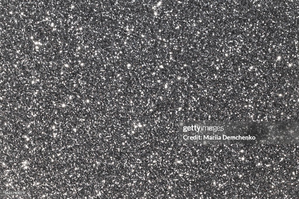 Silver glitter background, abstract paper sheet texture