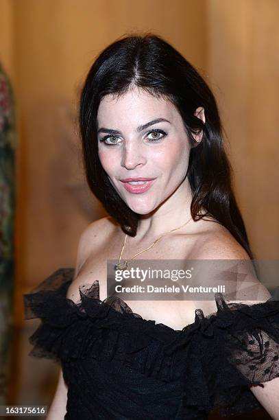 Julia Restoin Roitfeld attends the 'CR Fashion Book Issue 2' - Carine Roitfeld Cocktail as part of Paris Fashion Week at Hotel Shangri-La on March 5,...