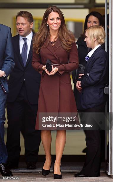 Catherine, Duchess of Cambridge visits Havelock Academy whilst carrying out a day of engagements on March 5, 2013 in Grimsby, England.