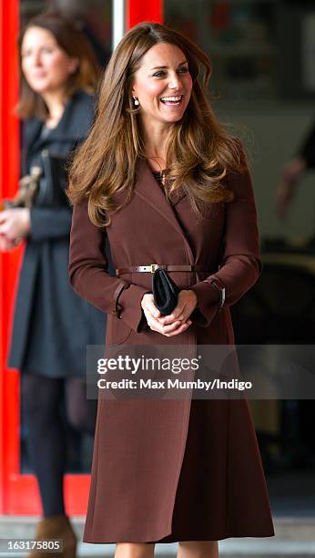 Catherine, Duchess of Cambridge visits Peaks Lane Fire Station whilst carrying out a day of engagements on March 5, 2013 in Grimsby, England.