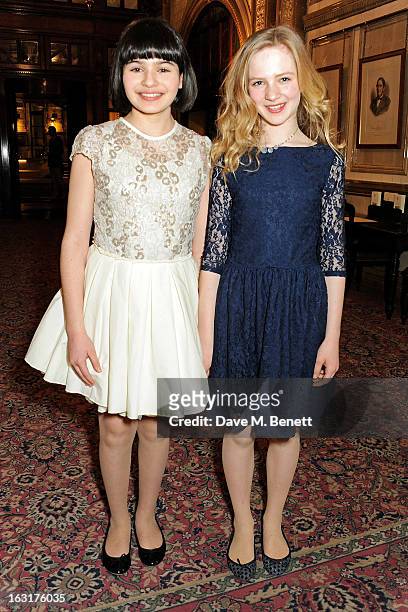 Maya Gerber and Nell Williams attend an after party following the press night performance of 'The Audience' at One Whitehall Place on March 5, 2013...