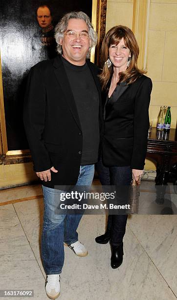 Paul Greengrass and Joanna Kaye attend an after party following the press night performance of 'The Audience' at One Whitehall Place on March 5, 2013...