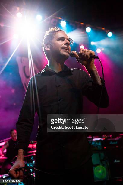 Greg Attonito of Bouncing Souls performs in concert at The Filmore on March 3, 2013 in Detroit, Michigan.