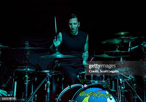 Michael McDermott of Bouncing Souls performs in concert at The Filmore on March 3, 2013 in Detroit, Michigan.