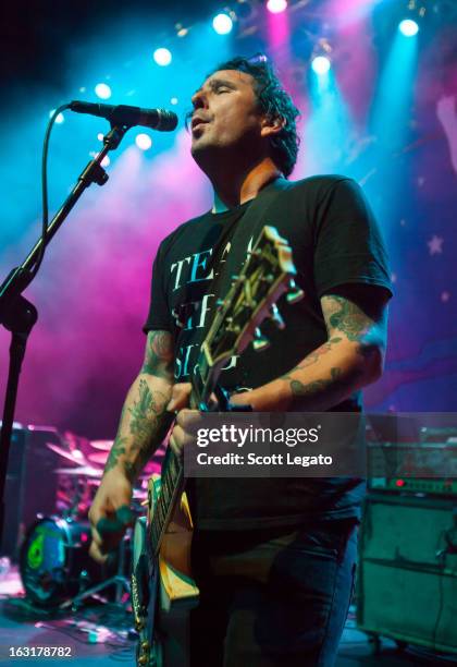 Pete Steinkopf of Bouncing Souls performs in concert at The Filmore on March 3, 2013 in Detroit, Michigan.