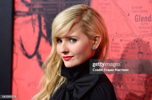 Actress Abigail Breslin arrives at the premiere Of Tri Star Pictures' "The Call" at ArcLight Cinemas on March 5, 2013 in Hollywood, California.