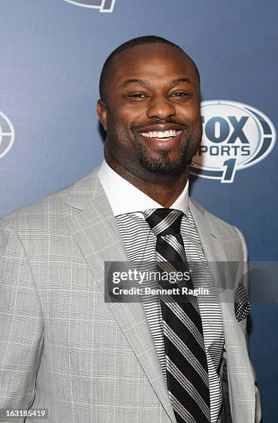 Bart Scott attends the 2013 Fox Sports Media Group Upfront after party at Roseland Ballroom on March 5, 2013 in New York City.