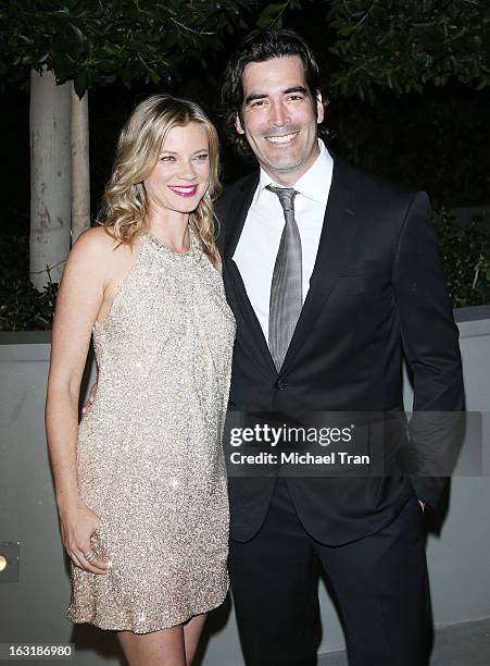 Carter Oosterhouse and Amy Smart arrive at the 2nd annual an Evening of Environmental Excellence Gala held at a private residence on March 5, 2013 in...