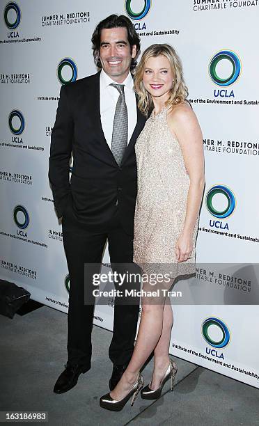 Carter Oosterhouse and Amy Smart arrive at the 2nd annual an Evening of Environmental Excellence Gala held at a private residence on March 5, 2013 in...