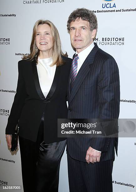 Alan Horn and wife, Cindy Horn arrive at the 2nd annual an Evening of Environmental Excellence Gala held at a private residence on March 5, 2013 in...