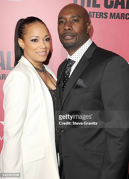 Morris Chestnut and Pam Byse arrives at the "The Call" - Los Angeles Premiere at ArcLight Hollywood on March 5, 2013 in Hollywood, California.