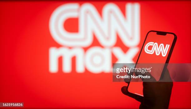 The CNN and Max logos are seen in this illustration photo in Warsaw, Poland on 29 August, 2023.