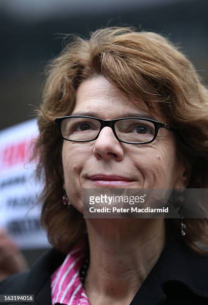 Vicky Pryce, ex-wife of Chris Huhne, arrives at Southwark Crown Court on March 6, 2013 in London, England. Former Cabinet member Chris Huhne has...