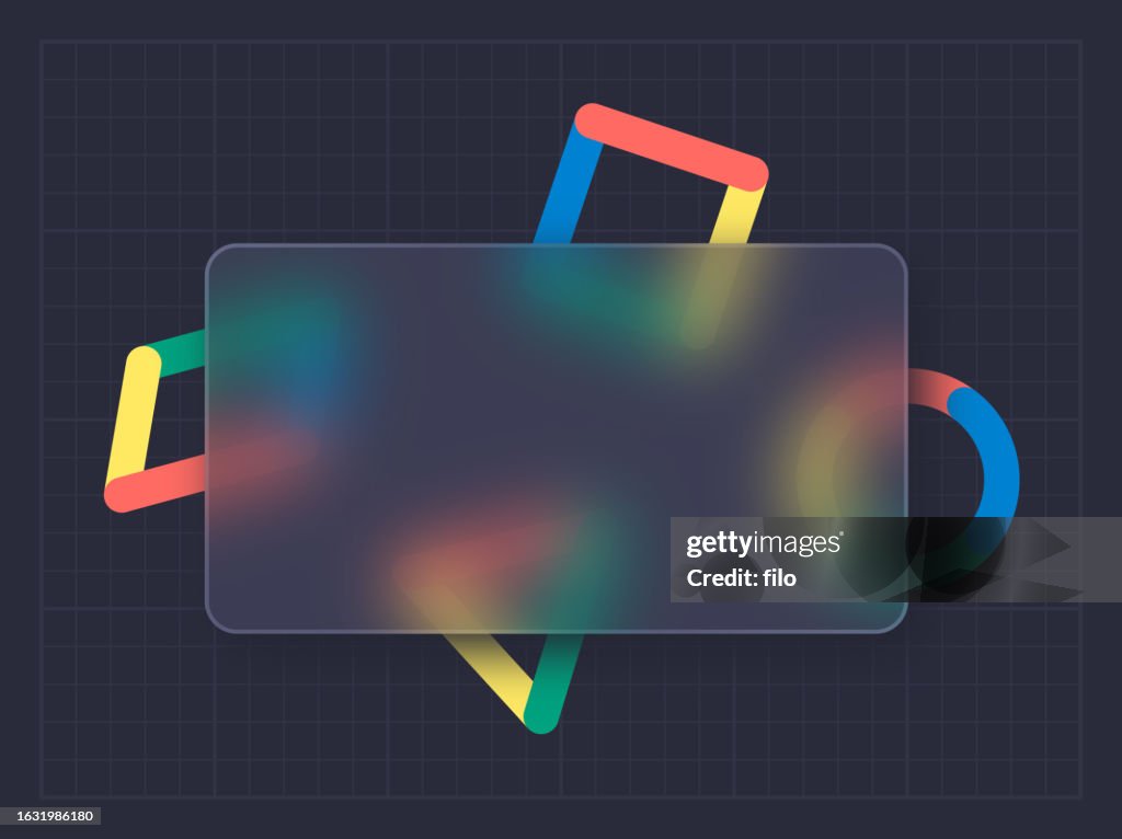 Fundo de formas transparentes de glassmorphism