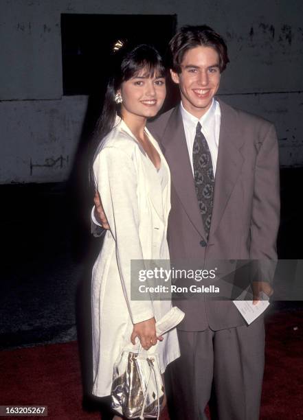 Actress Danica McKellar and friend Matt Schreiber attend the Third Annual Environmental Media Awards on September 27, 1993 at the 20th Century Fox...