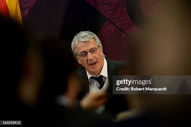 Salvador Garcia attends the press presentation of the 'FCBVirtualTour' at Camp Nou on March 6, 2013 in Barcelona, Spain. The online virtual tour will...