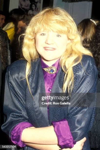 Actress Tina Yothers attends the "Pretty in Pink" Hollywood Premiere on January 29, 1986 at Mann's Chinese Theatre in Hollywood, California.