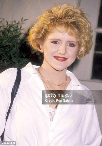 Actress Tina Yothers attends the "Welcome Home, Roxy Carmichael" Hollywood Premiere on September 30, 1990 at Paramount Studios in Hollywood,...