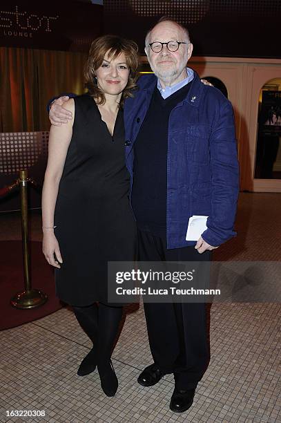 Martina Gedeck and Juergen Flimm attend the 'mein film' event at Astor Film Lounge on March 6, 2013 in Berlin, Germany.