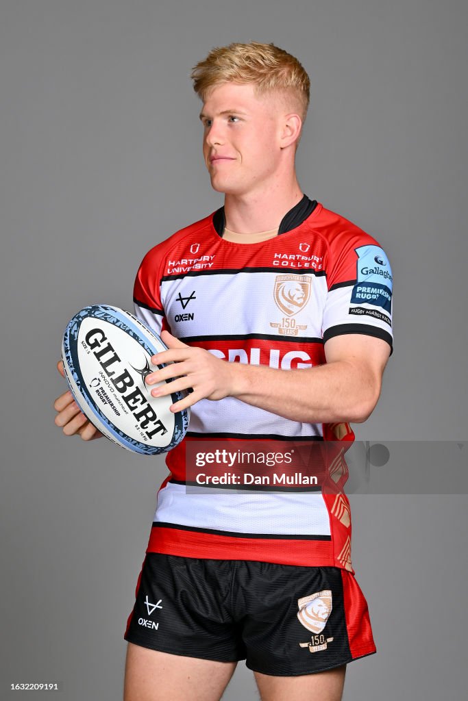 George Barton of Gloucester Rugby poses for a portrait during the ...