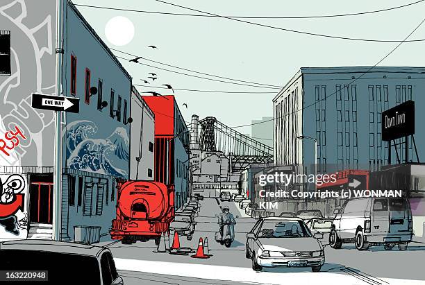 avenue - city life 幅插畫檔、美工圖案、卡通及圖標
