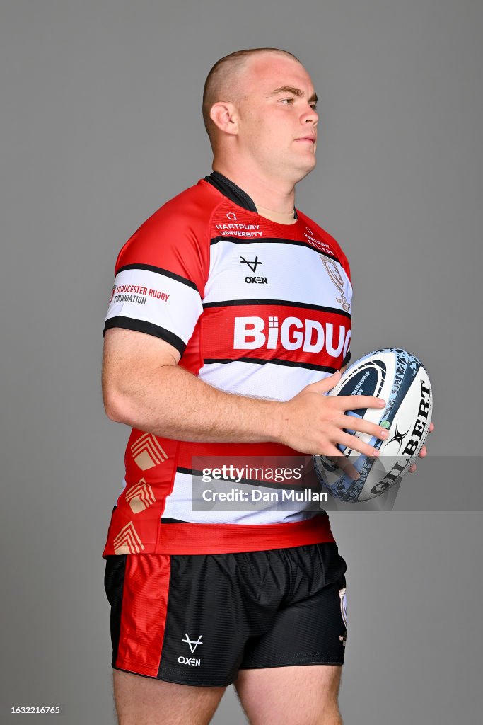 Sebastian Blake of Gloucester Rugby poses for a portrait during the ...