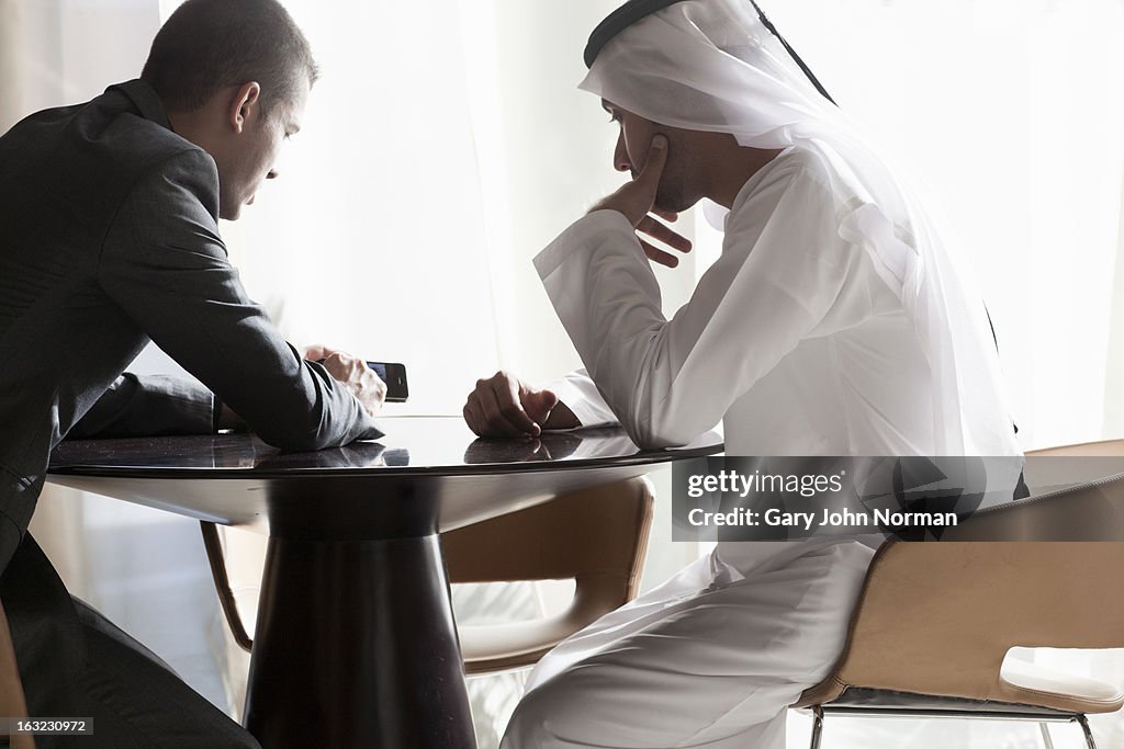 Two Middle Eastern Businessmen having meeting