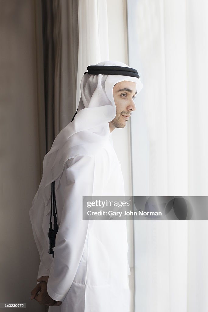 Arab businessman in traditional dress portrait