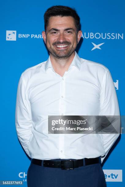 Mayor of the city of Angouleme Xavier Bonnefont attends the opening ceremony during the 16th Angouleme French-Speaking Film Festival on August 22,...