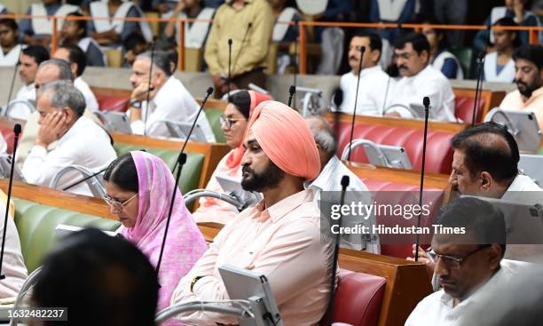 Haryana sports minister Sandeep Singh during Haryana Vidhan Sabha Monsoon session on August 29, 2023 in Chandigarh, India.