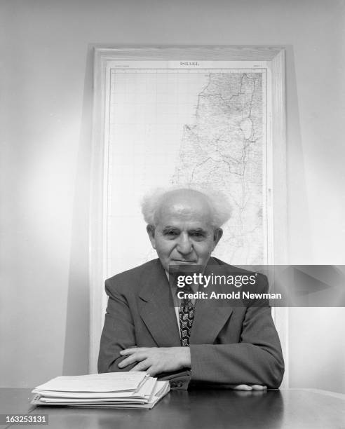 Portrait of Israeli Prime Minister David Ben-Gurion , May 1951.