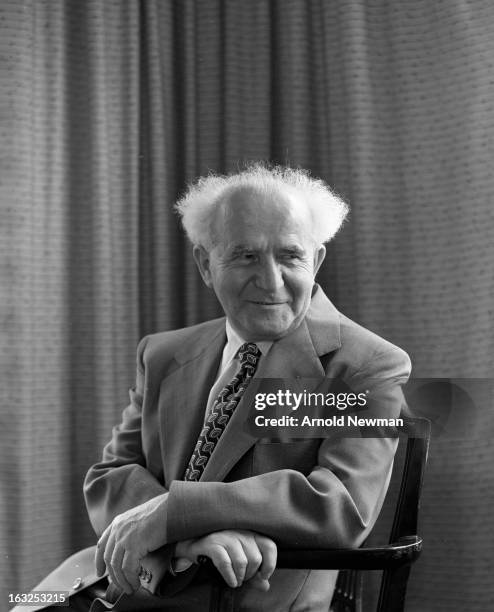 Portrait of Israeli Prime Minister David Ben-Gurion , May 1951.