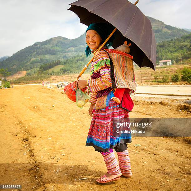 flower hmong tribe, vietnam - hmong village stock pictures, royalty-free photos & images