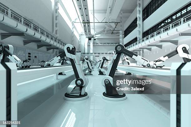 robots - industrial robotics stockfoto's en -beelden