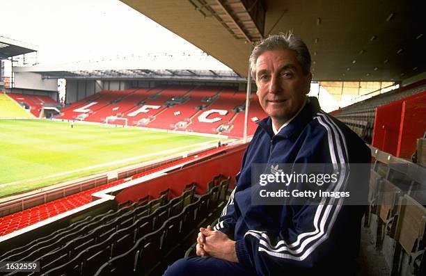 Portrait of Liverpool Manager Roy Evans at Anfield in Liverpool, England. \ Mandatory Credit: Allsport UK /Allsport