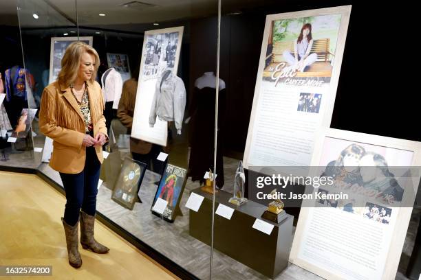 Patty Loveless attends the new exhibition opening of Patty Loveless: No Trouble with the Truth, at Country Music Hall of Fame and Museum on August...