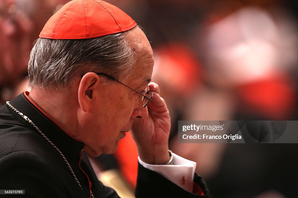 Cardinals Attend A Celebration At St. Peter's Basilica