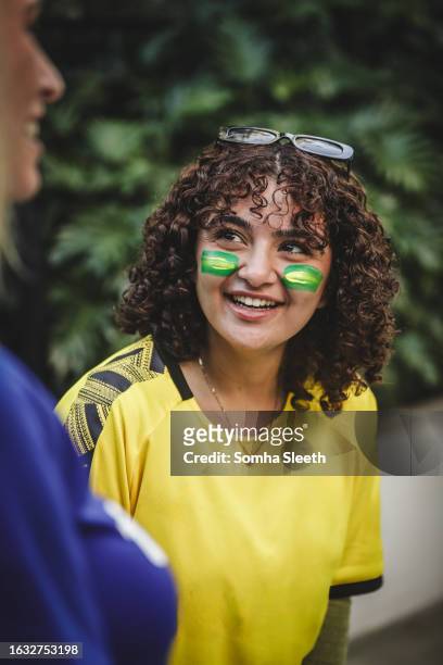 women's world cup fan - team sport australia stock pictures, royalty-free photos & images