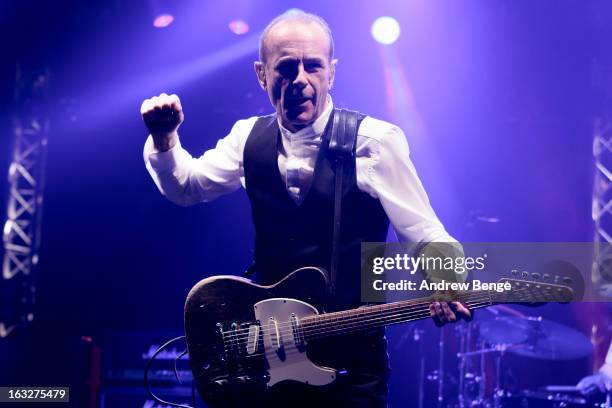 Francis Rossi of Status Quo performs on stage in concert at Manchester Apollo on March 6, 2013 in Manchester, England.