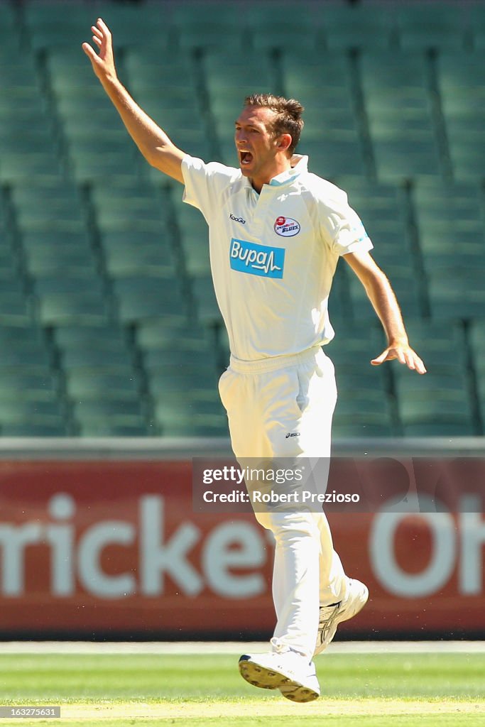 Sheffield Shield - Bushrangers v Blues: Day 1